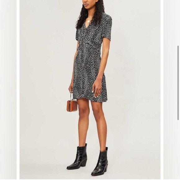 Maje Black Rippi Twist Front Dress - Picture 1 of 11